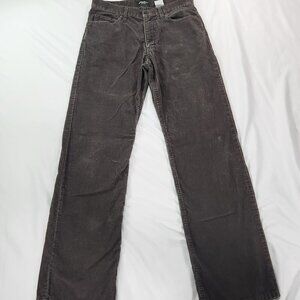 Eddie Bauer Mens Corduroy Pants 30 x 33 Green Pockets Casual.